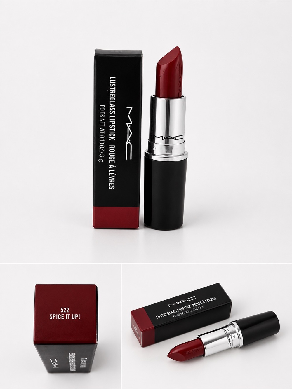 MAC Cosmetics Lustreglass Lipstick - Spice It Up! (522) Deep Red